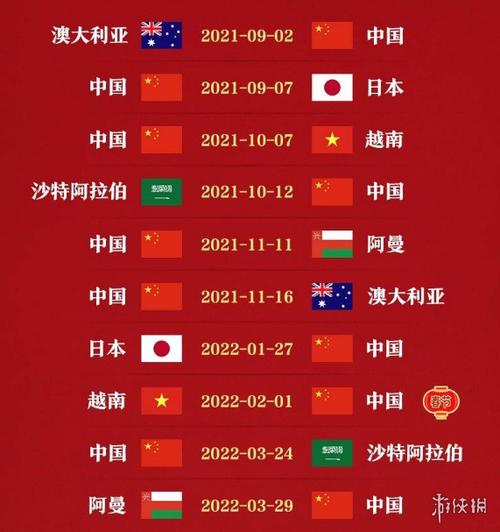 中国足球队赛程世界杯